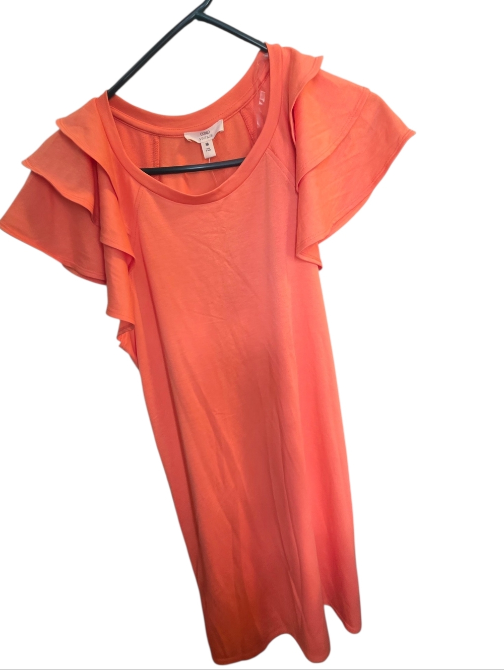 Como Vintage Coral Ruffle Sleeve Casual Dress - Brand: - Picture 3 of 4